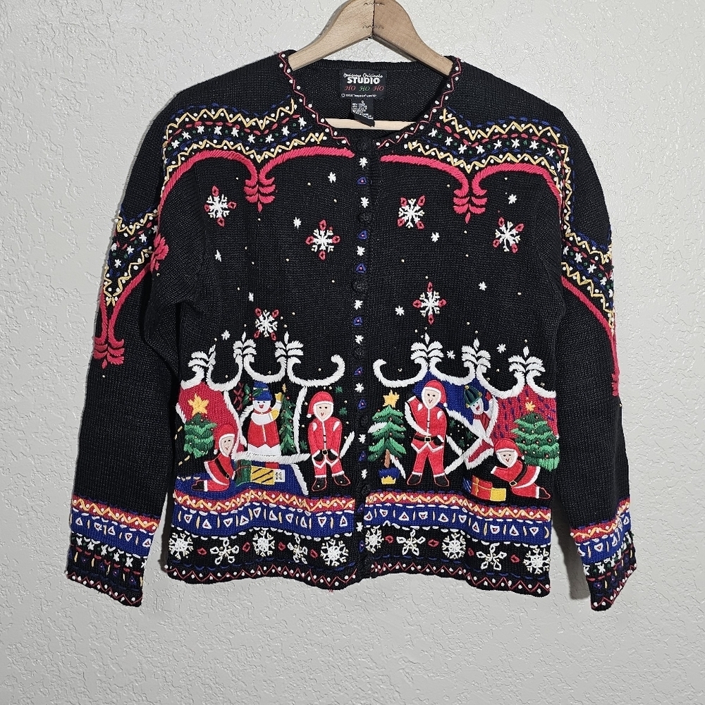 Vintage Designers Originals Studio Funky Christmas Sweater